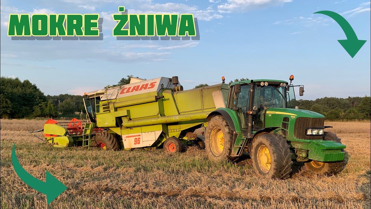 ✅MOKRE ŻNIWA 2023✅WYCIĄGNIE KOMBAJNU, jeleń dostaje po garach✅