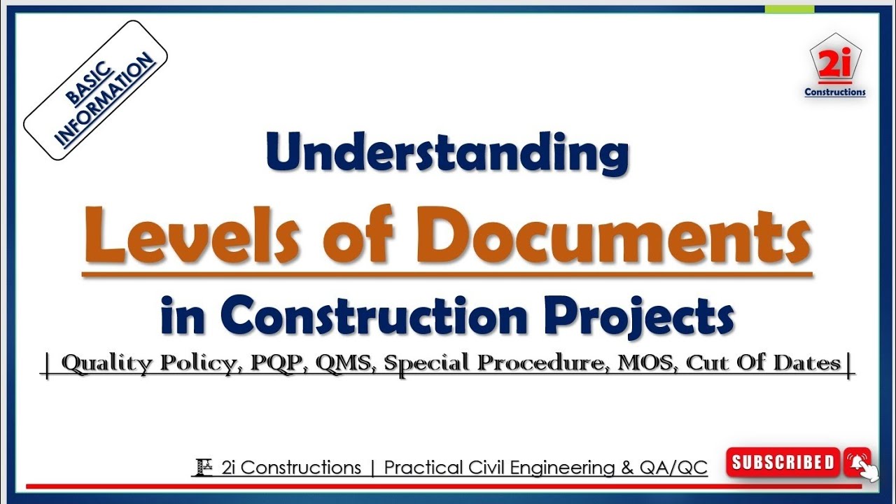 Understanding Levels of Documents in Construction Projects | PQP, QMS & Project Procedures