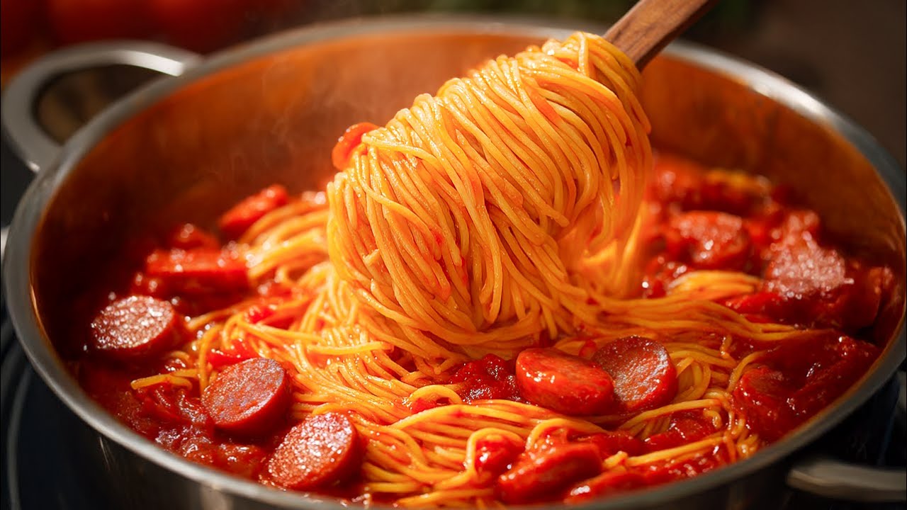 Niesamowicie pyszne spaghetti w 10 minut! Najsmaczniejsza kolacja, jaką kiedykolwiek jadłeś!