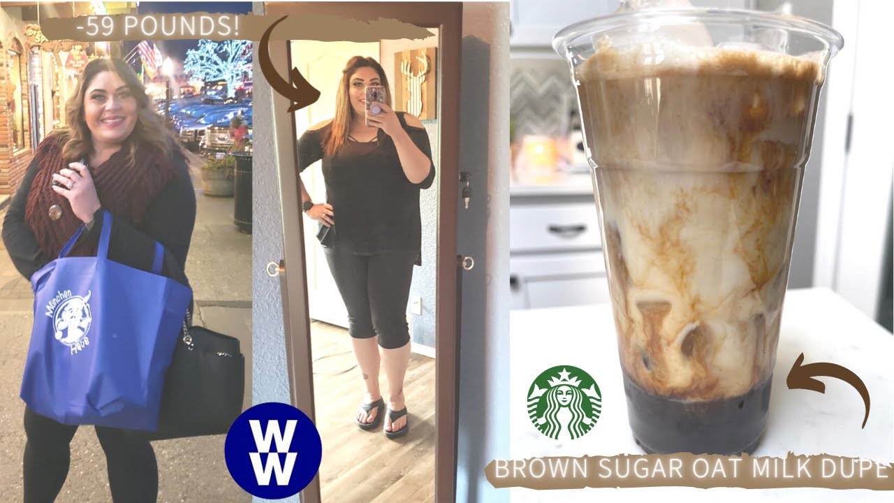 WHAT I EAT IN A DAY ON WW FOR WEIGHT LOSS - ☕STARBUCKS BROWN SUGAR OAT MILK DUPE- WEIGHT WATCHERS!