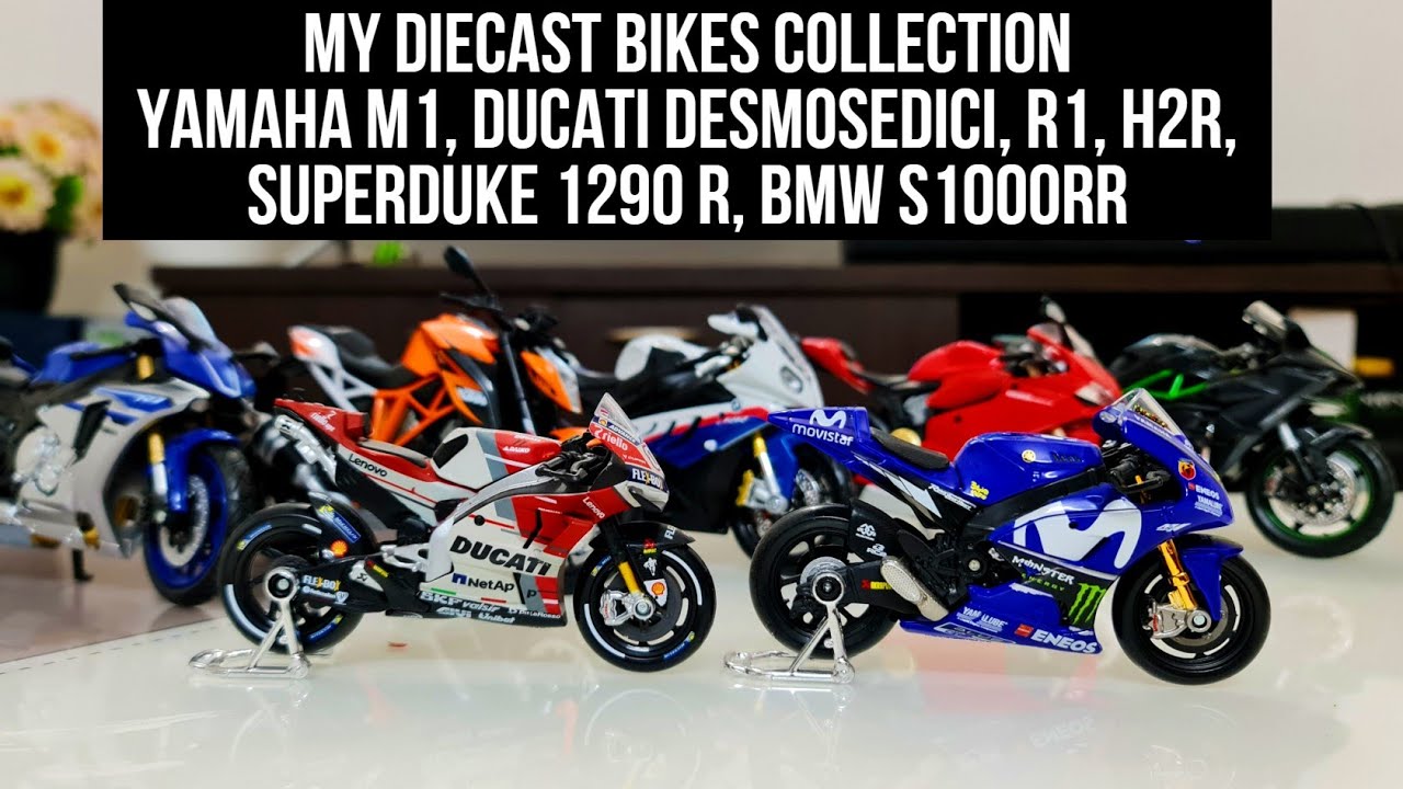 Yamaha M1 Ducati Desmosedici Scale Model Maisto Diecast Bikes Collection 