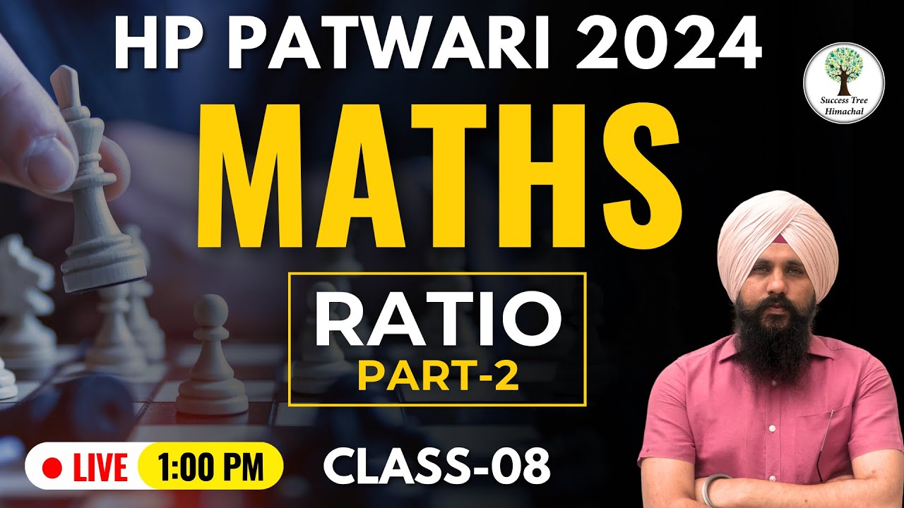HP Patwari Maths | RATIO (Part-2) | Class-08 | Antarpreet Sir | Success Tree Himachal