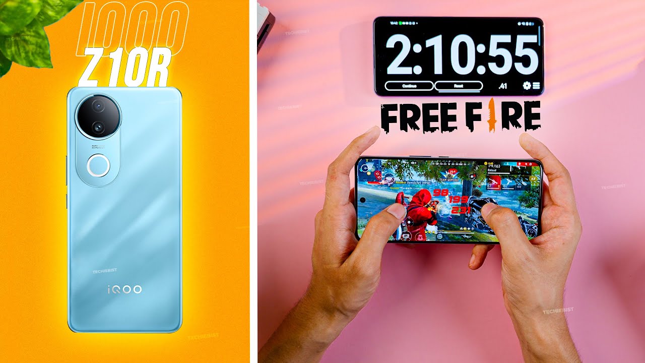 iQOO Z10R Free Fire Gaming + Battery Test 🔥 Best Phone Under ₹18,000?