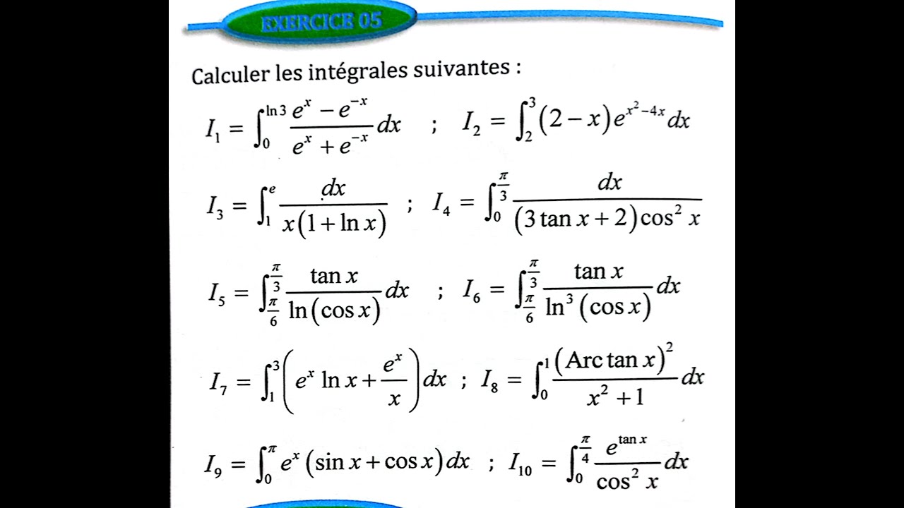 Calcul intégral 2 bac SM Ex 5  page 274 Almoufid