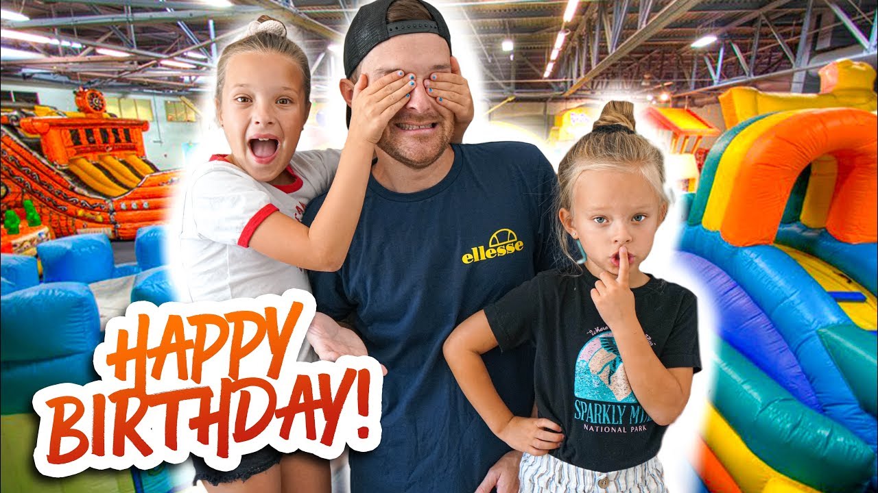 BIRTHDAY BACKYARD WATERPARK SURPRISE! Happy Birthday Party Special 🥳