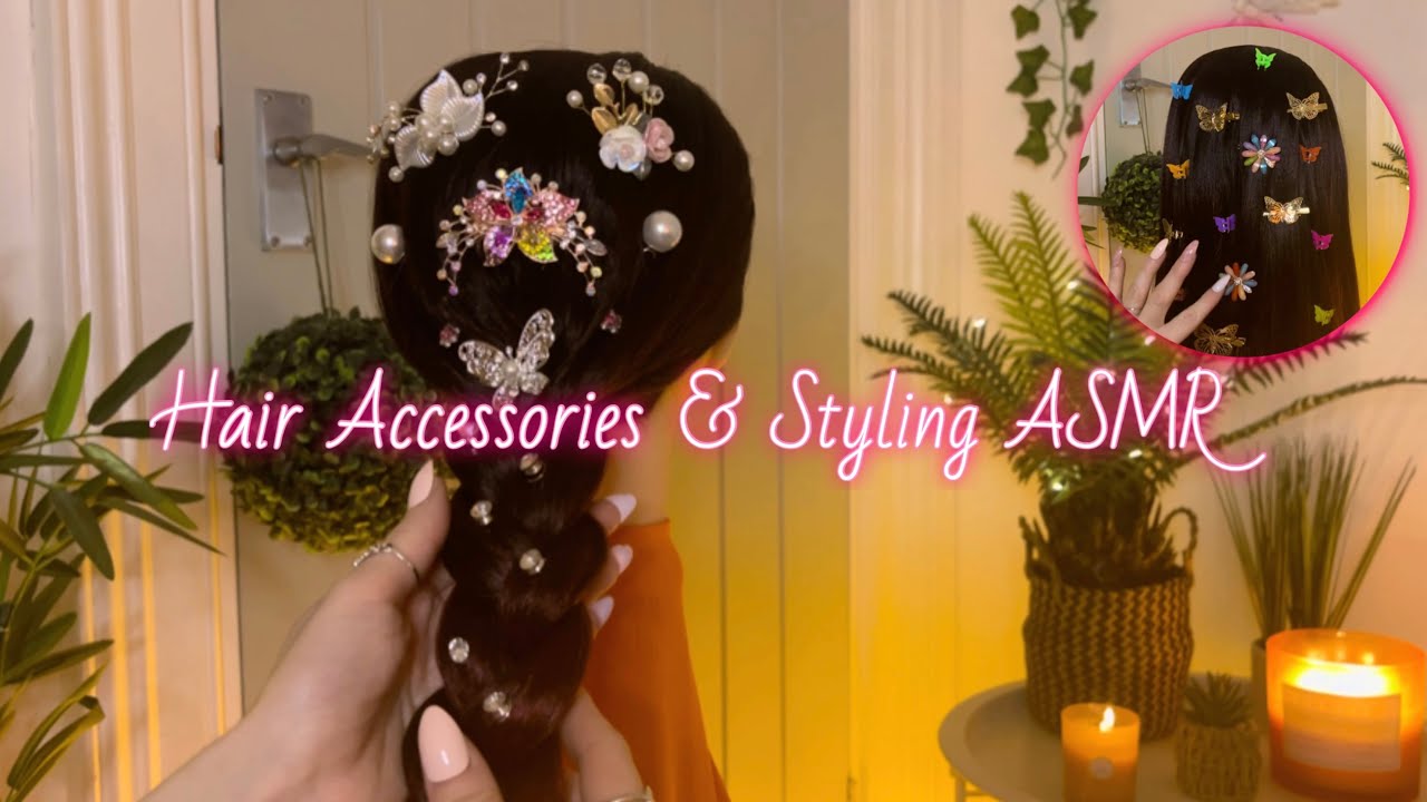 ASMR Hair Accessories, Styling & Detangling With Hair Brushing & Hair Play | Pure Relaxation