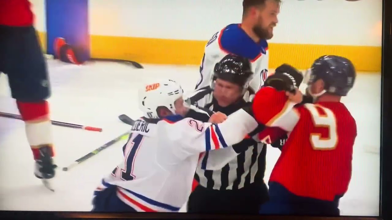 Pathers beat down Oilers after Oilers get scrappy after beating on the scoreboard. 2025 Stanley Cup