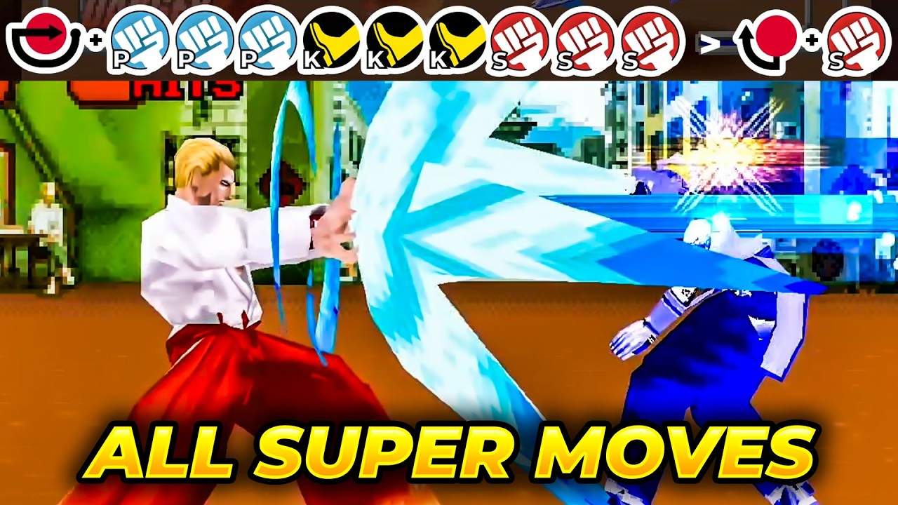 ALL SUPER MOVES TUTORIAL - Fatal Fury: Wild Ambition (Playstation 1)