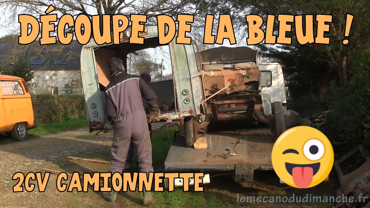 2CV camionnette #03 Découpe de la bleue