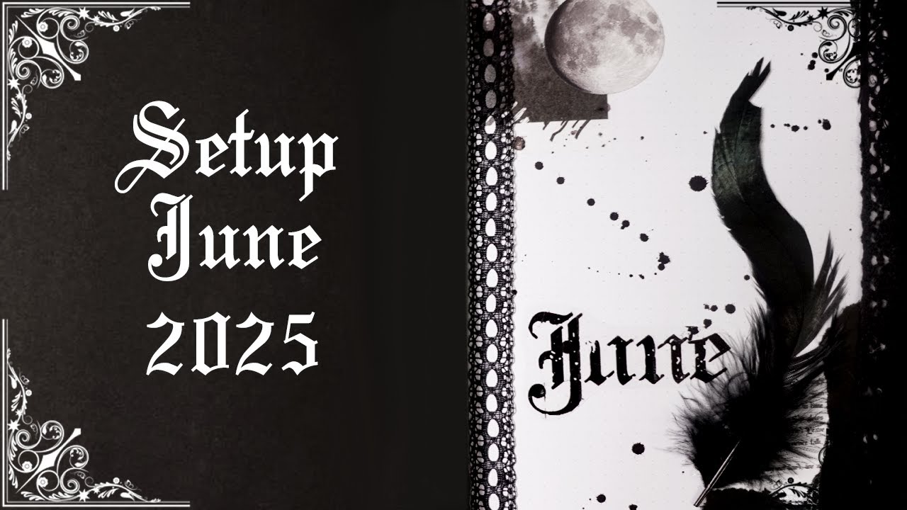 June 2025 Bullet Journal Setup | Plan with me 🖤