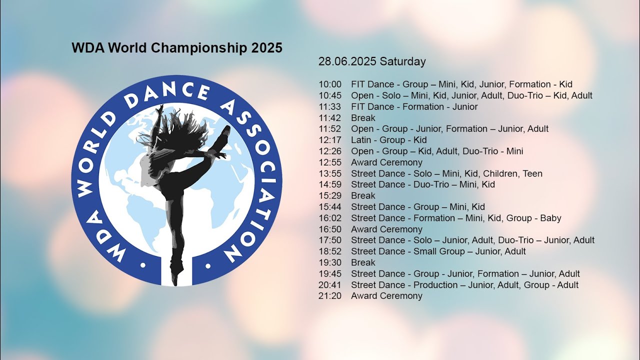 WDA DANCE & FITNESS WORLD CHAMPIONSHIP 2025 - 28/06/2025