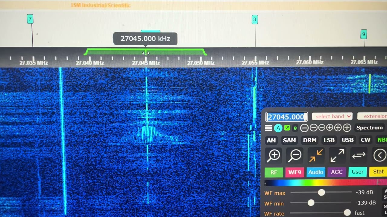 27.045 MHz FM Voice Comms On RCRS Data Frequency 1815 UTC 26 February 2026 [W3HFU SDR]