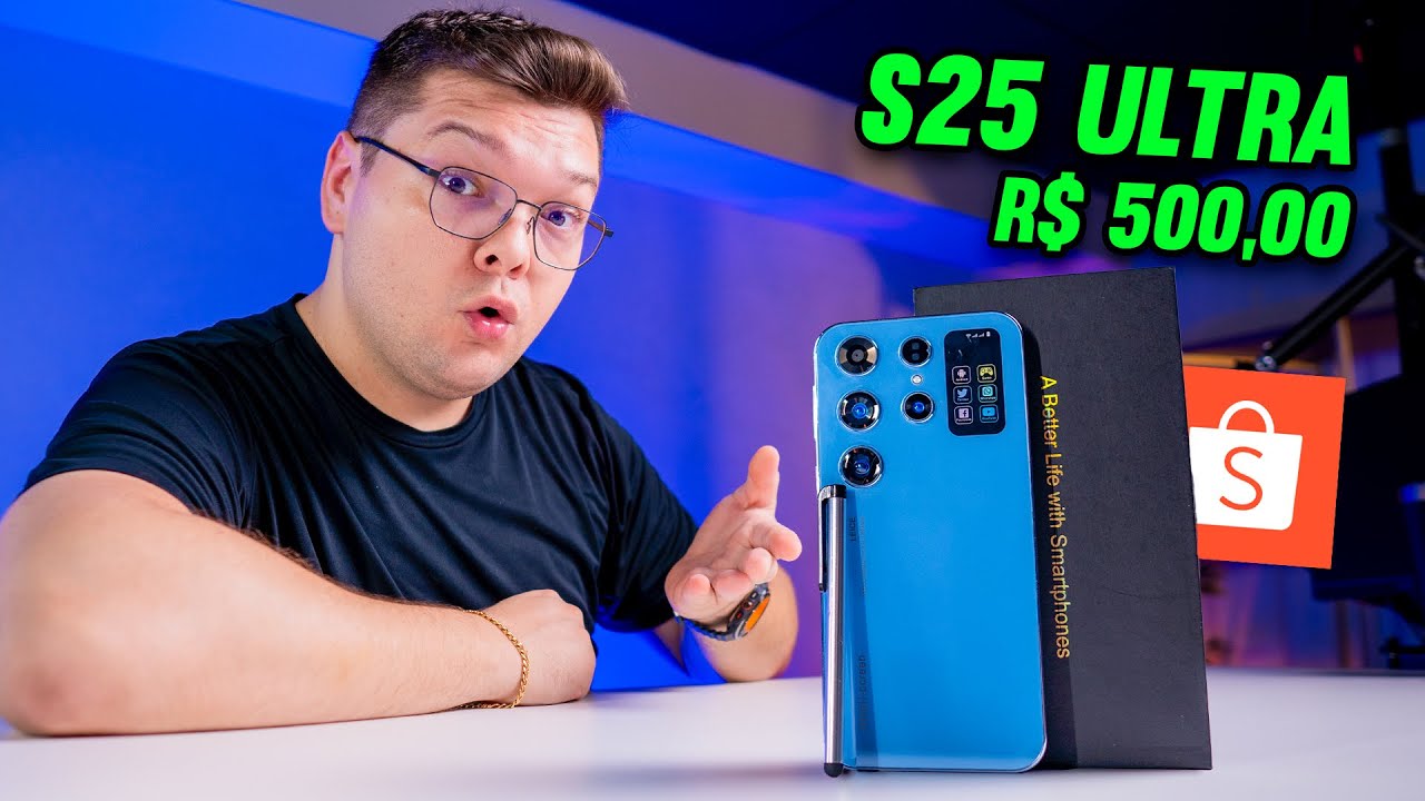 S25 ULTRA DA SHOPEE DE R$ 500,00! UNBOXING E IMPRESSOES 😱