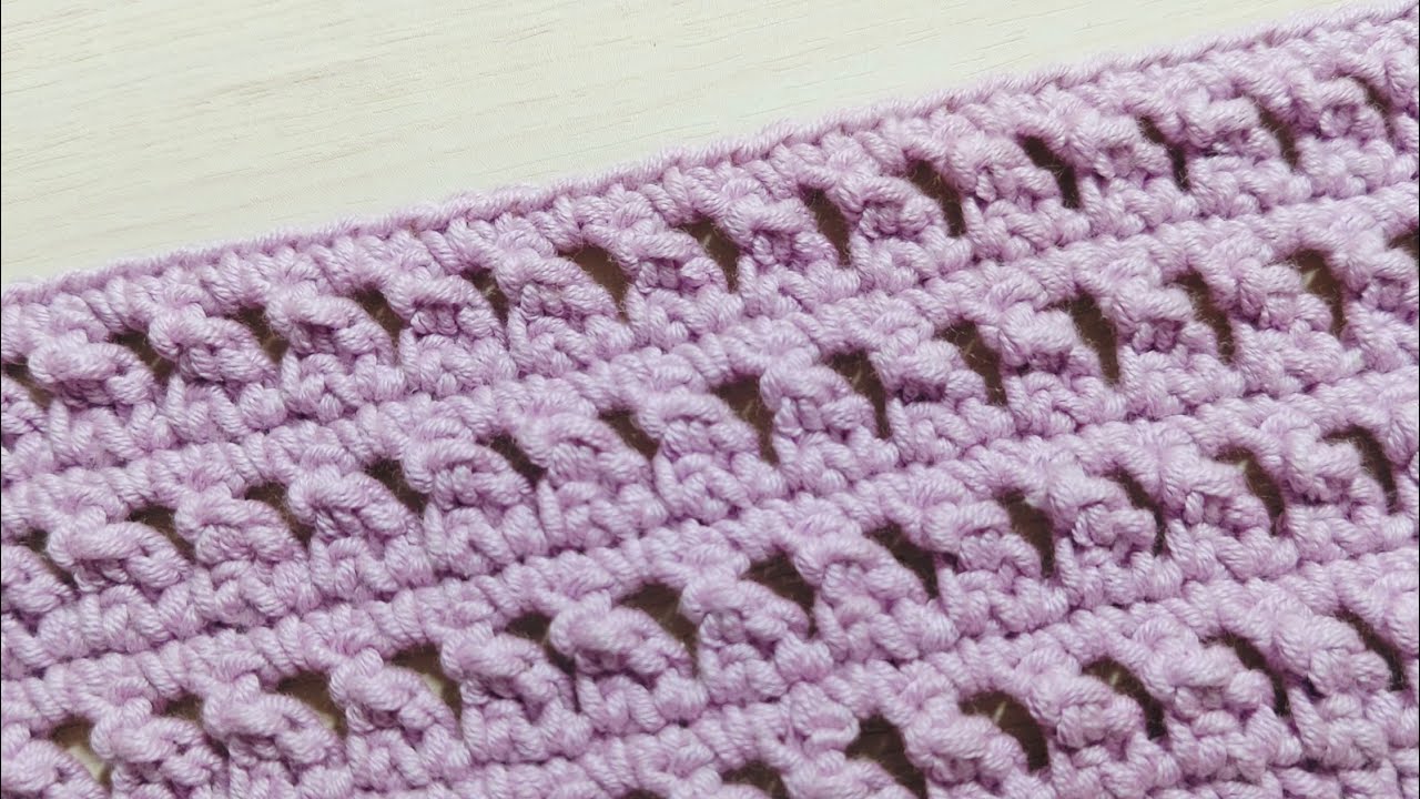 Easy 2 Rows Repeat Crochet Pattern! What a Beautiful Crochet stitch for Beginners ✅