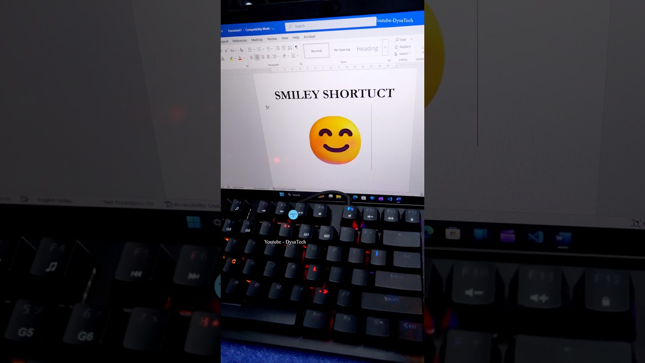 Computer 🖥️ Shortcut Key for Smiley 😊 Symbol #keyboard #shortcutkeys #tricks #typing