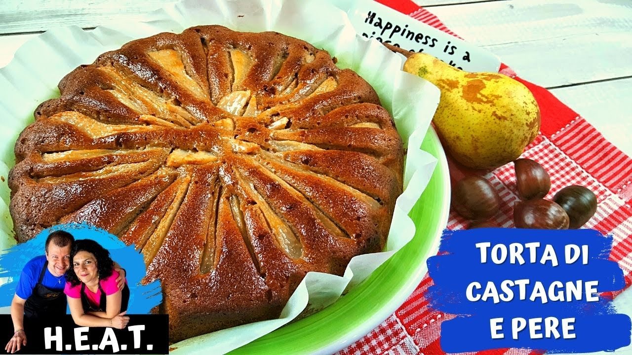 TORTA DI CASTAGNE E PERE: ricetta facile e veloce SENZA GLUTINE
