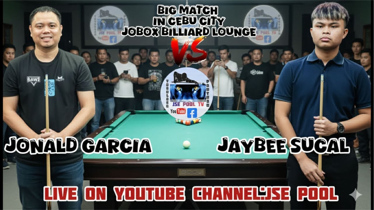 Jaybee Sucal 🆚 Jonald Garcia Big Match in Jobox Billiard Lounge Cebu City