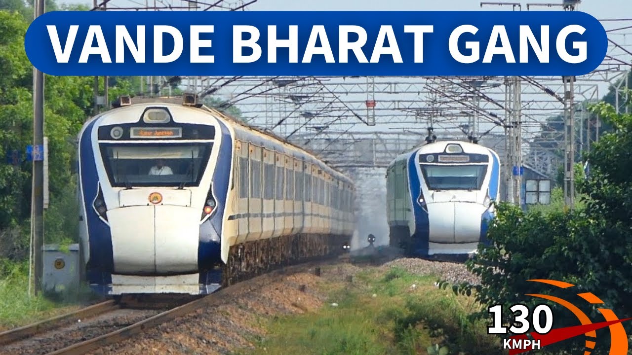 [11 in 1] Evening Vande Bharat Gang, Shatabdi, Humsafar Express |  New Delhi - Ambala section