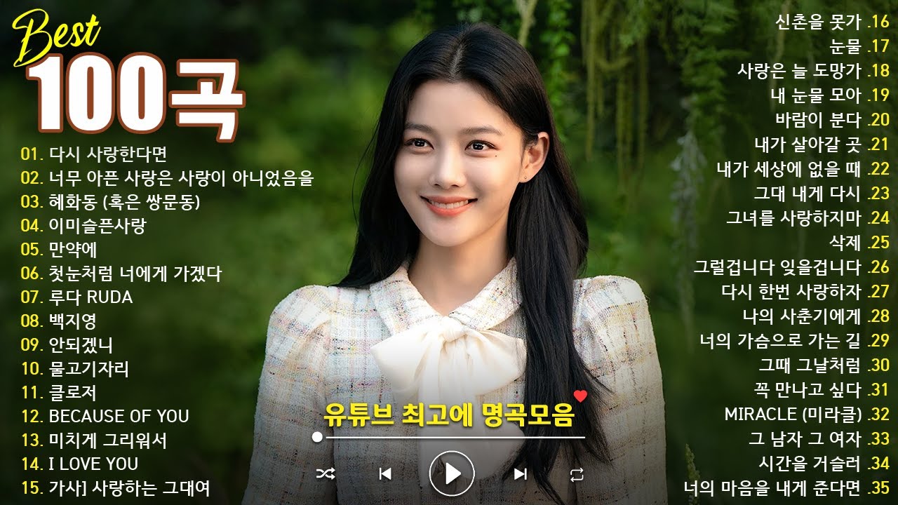 듣기만 해도 설레는 1990~2025년 발라드모음 우리가 사랑했던 추억노래 🌹 소울스타,원티드,민경훈,문명진,루다,이승기,더씨야,에일리, 다비치, 양파,김범수,숙희,이소라