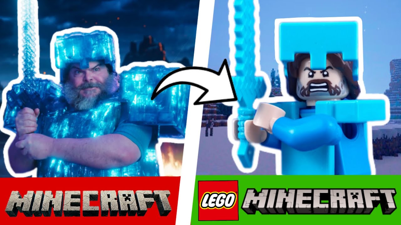Я сделал сцены из фильмов Minecraft в LEGO.