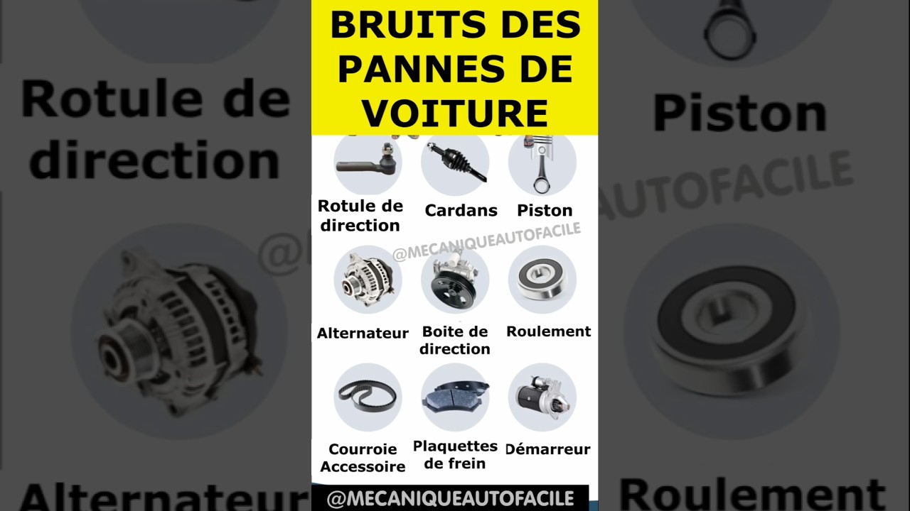 Bon &agrave; savoir, bruits des pannes de voiture 🤔😊🙋🏼&zwj;♂️🚘 #voiture #automobile #conseilsauto #astuce