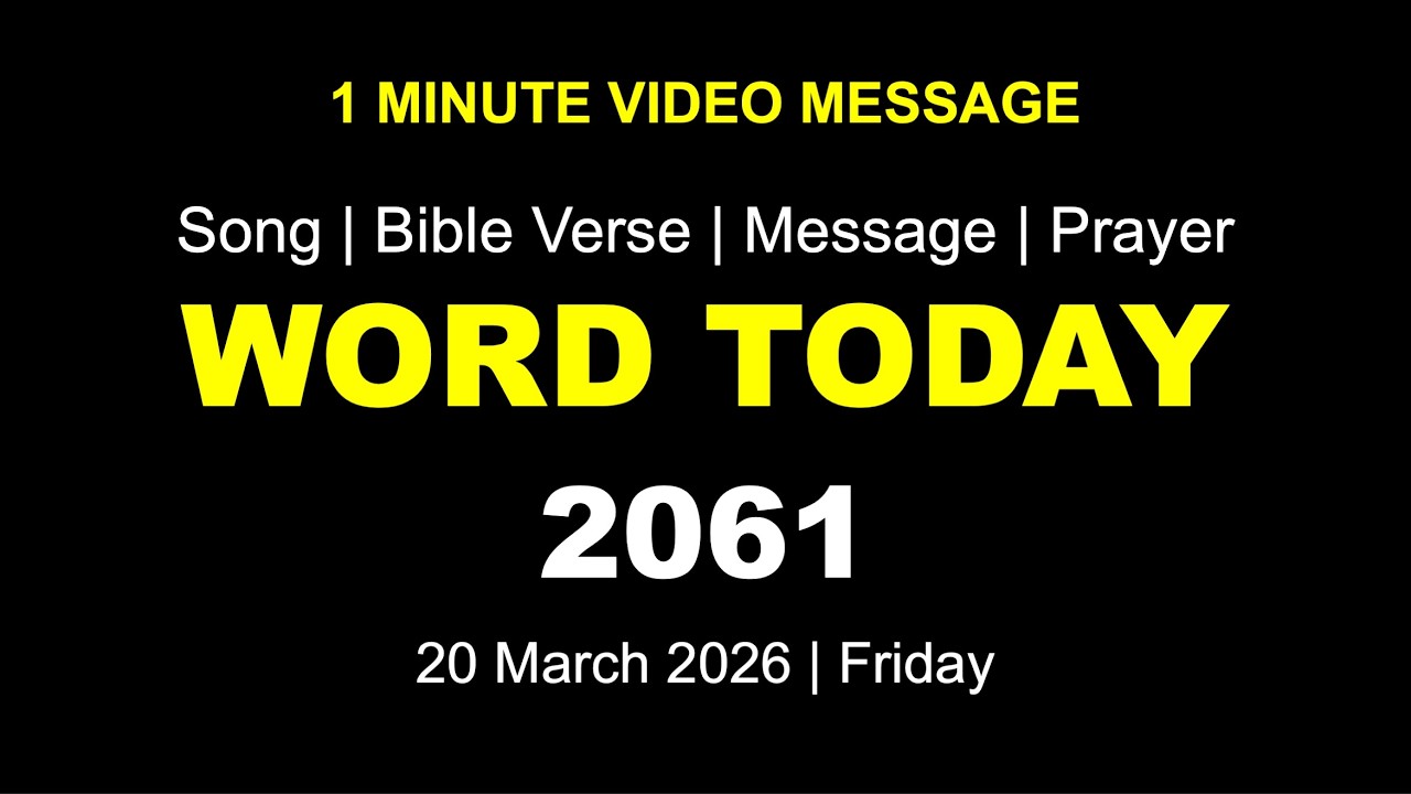 Word Today-2061 | Bro RSV | One-Minute Video Message (Malayalam) | 20 March 2026