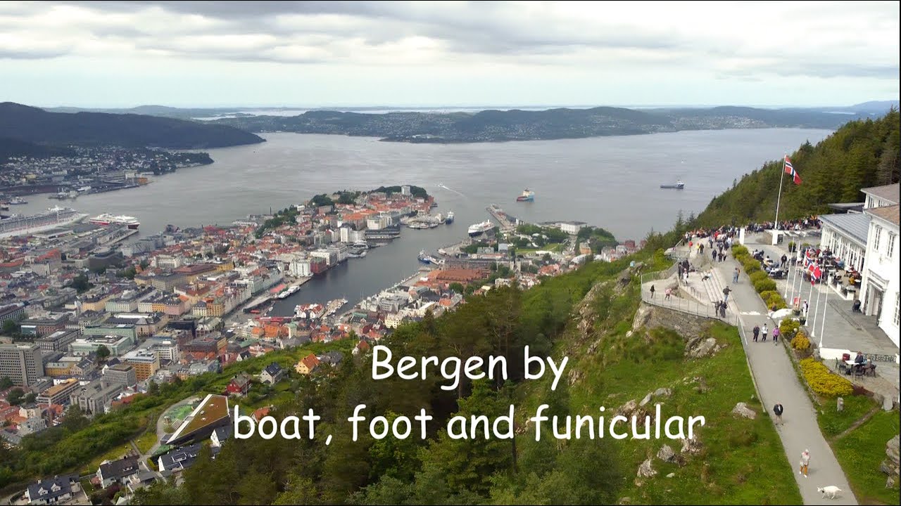 Norway motor trip. Riding the back roads. Sightseeing Bergen city. Part 2/4