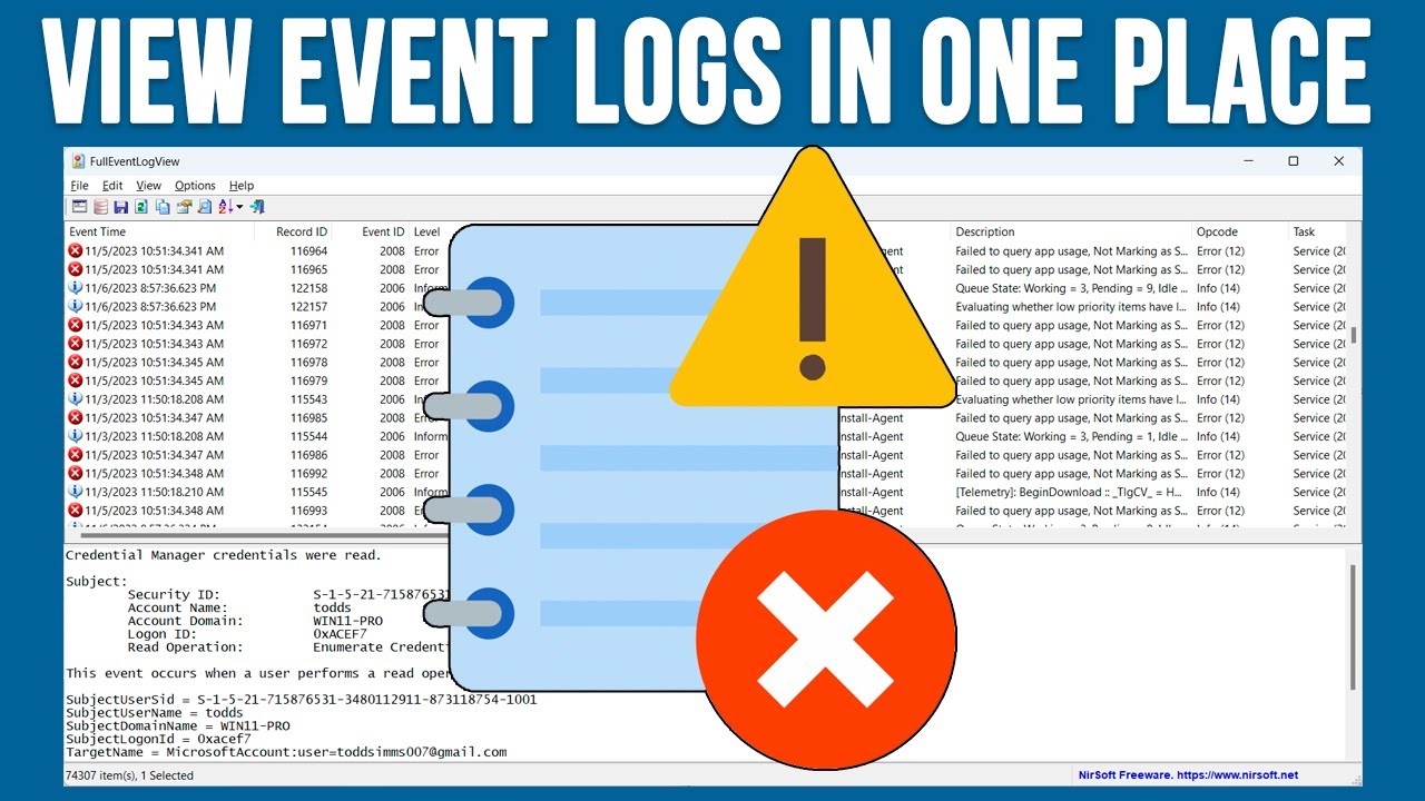 View Your Computer's Windows Event Logs in One Place