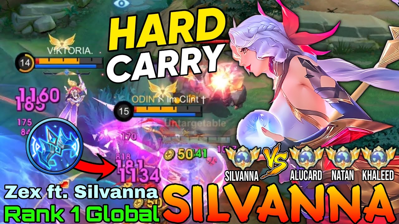 Hard Carry Silvanna VS Top Global Alucard, Natan, & Khaleed - Top 1 Global Silvanna Zex ft. Silvanna