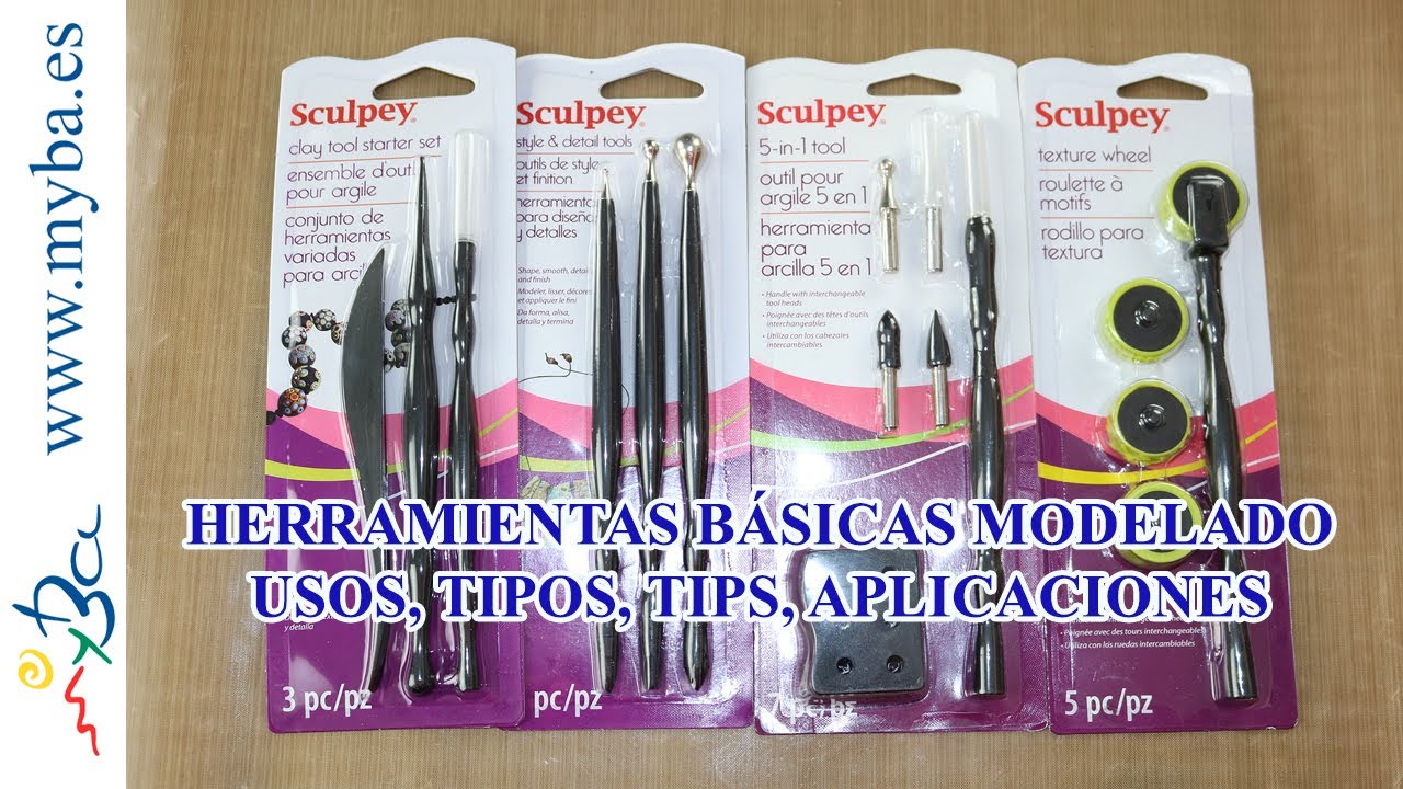 Herramientas de modelado para arcillas poliméricas, porcelana fría. Tips y técnicas.