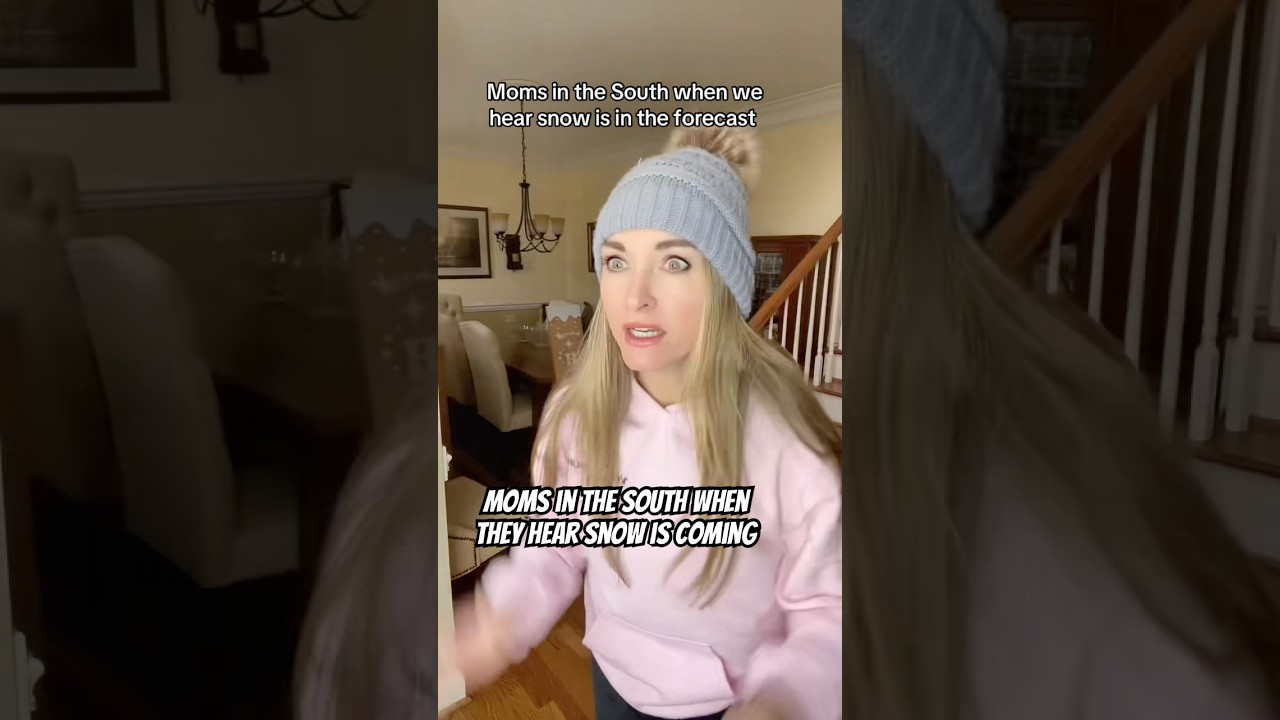 Moms in the South when they hear SNOW is in the forecast! Everybody STAY CALM!!🥶 #momlife