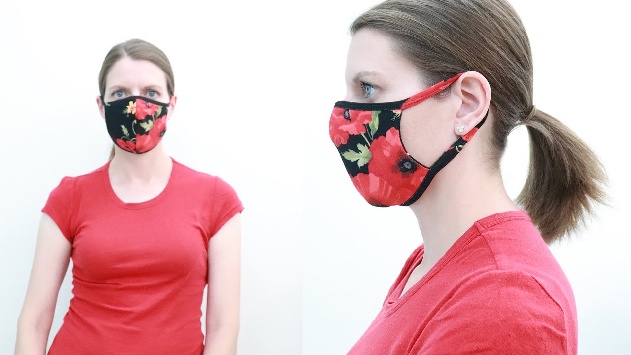 Sew a Stretch Knit Fabric Face Mask: GREAT FIT! COMFORTABLE! FREE PATTERN in 5 SIZES