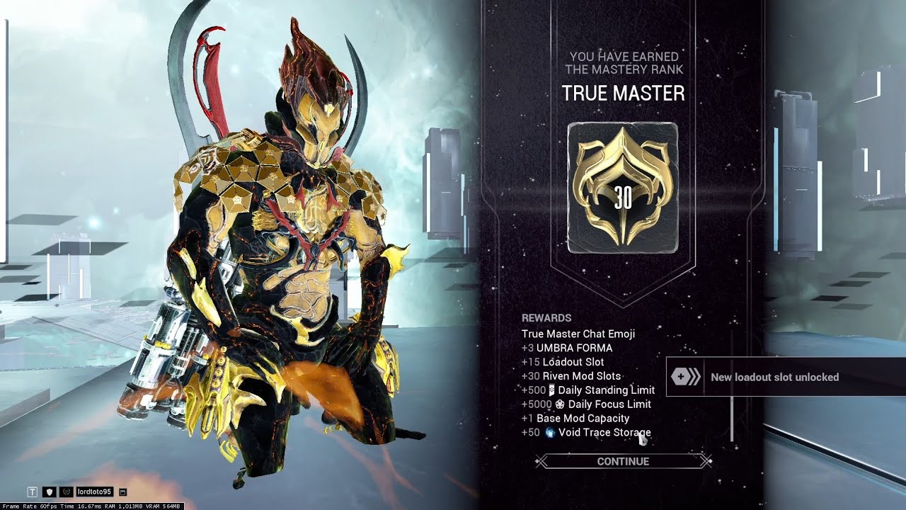 Warframe Mastery Rank 30 Test 