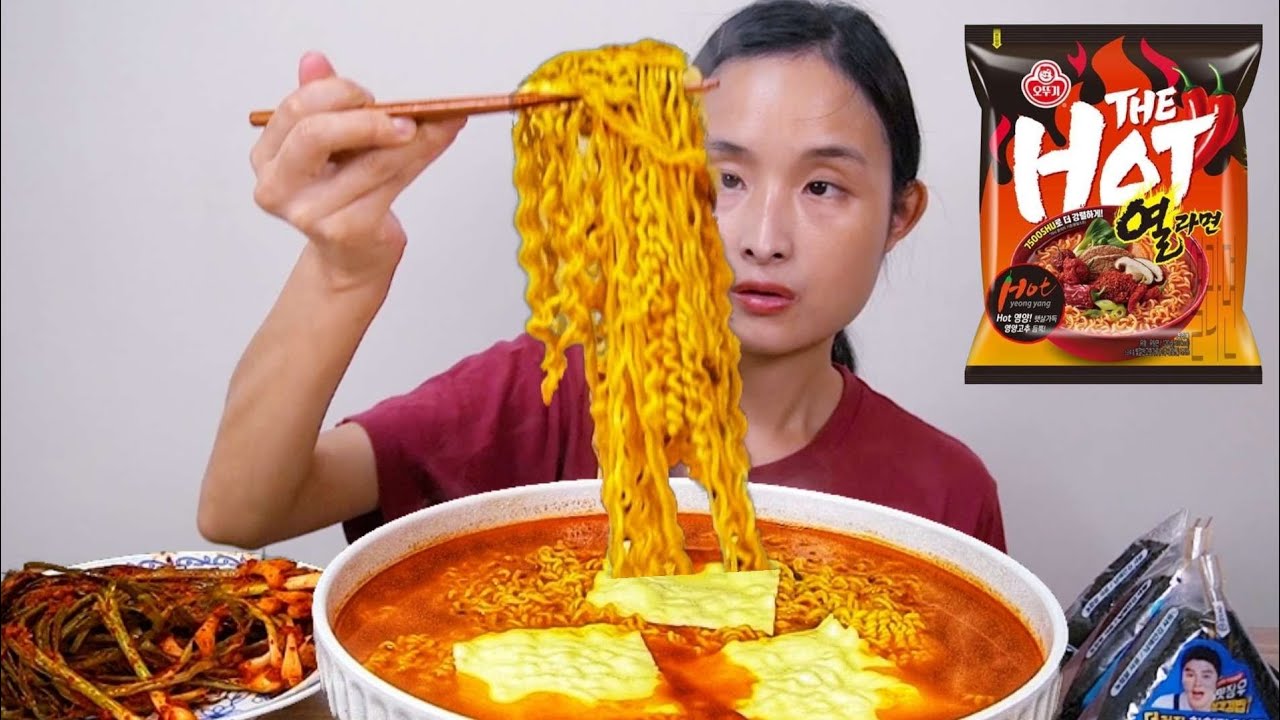 더핫열라면 삼각김밥 먹방