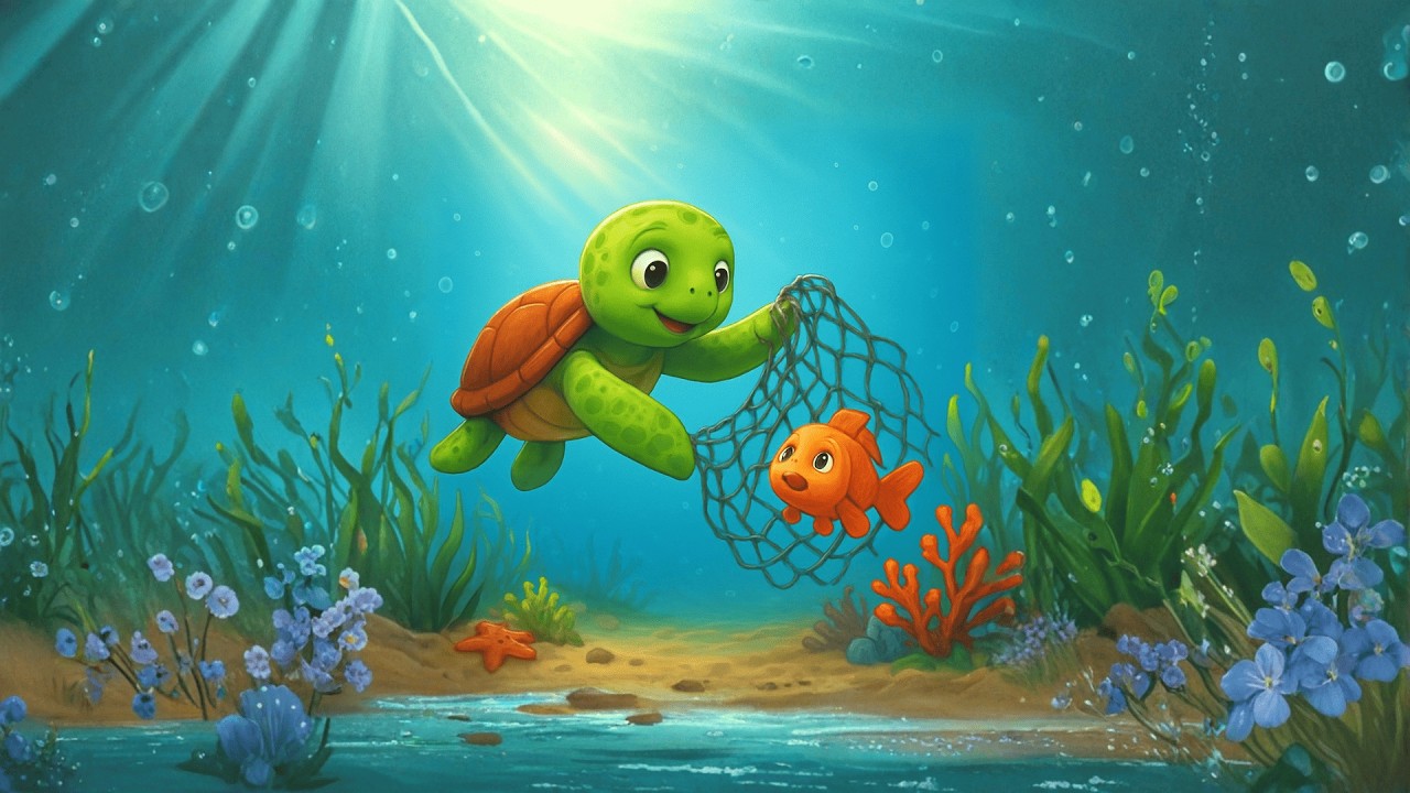 Toby helping fish Rio