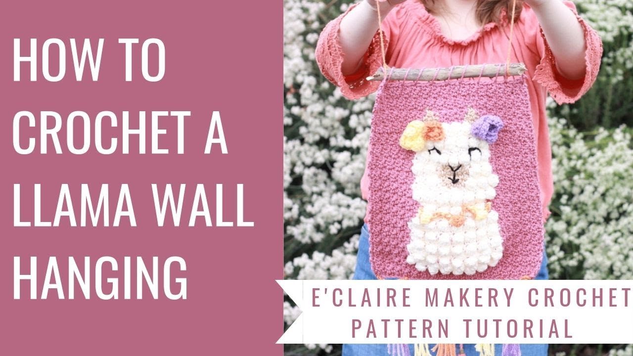 Llama Crochet Wall Hanging Tapestry Crochet Pattern Tutorial (for beginners)