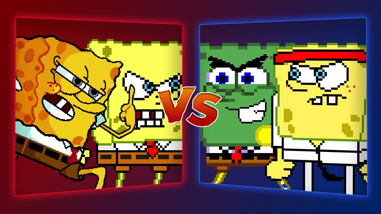 MUGEN Battle - SpongeBob/SuponjiBobu vs Karate SpongeBob/Abrasive SpongeBob