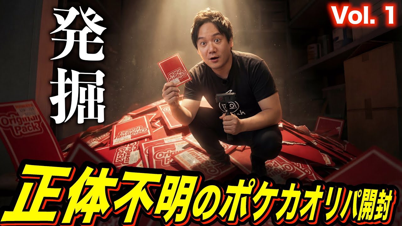 正体不明のポケカオリパが押し入れから発掘されたので開封してみた！！