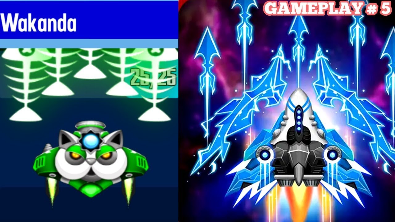 Space Shooter Galaxy Attack Gameplay 5 - Wakanda Unlock