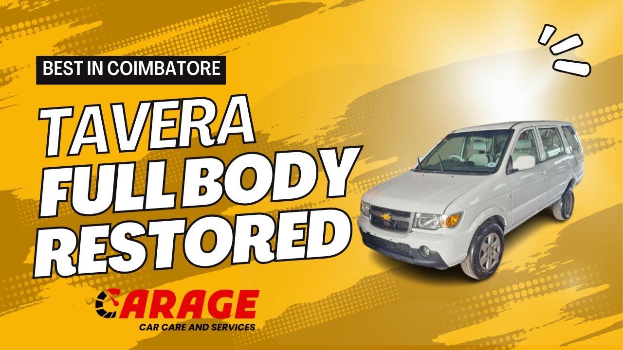 Chevrolet Tavera Full Body repainting and restoration work completed - Car Service In Coimbatore