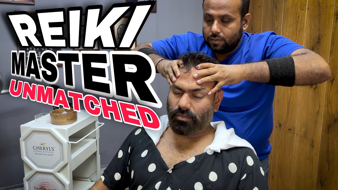 Reiki Master did Excellent ASMR Head massage and Neck massage therapy to Relax Anxiety, Stress 💈