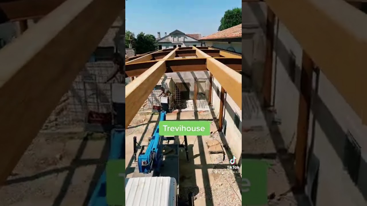 Tetto in legno lamellare