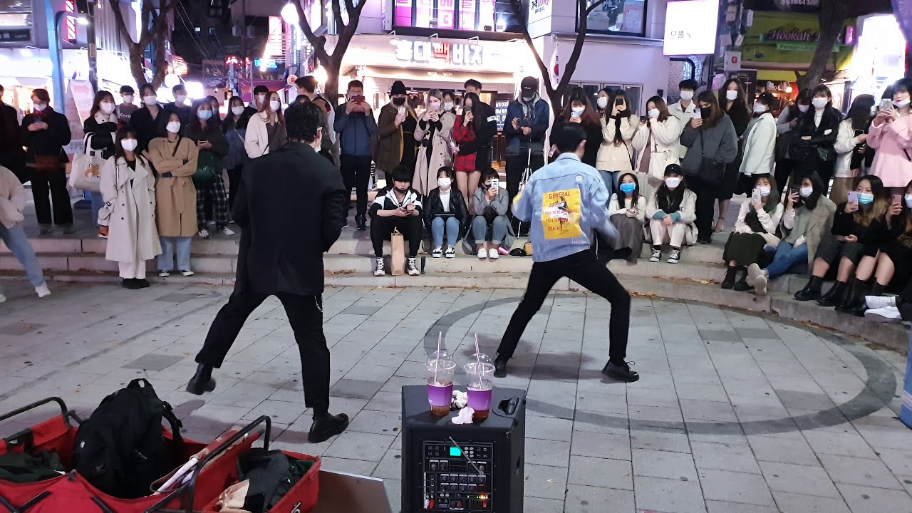 DOB, DOUBLEBONG & HWAN. HONGDAE STREET BUSKING. 20201102.