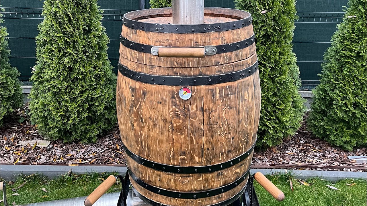Wędzarnia z beczki drewnianej - np. dębowej po whisky