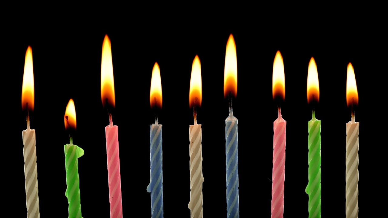 Nine Birthday Candles Burning
