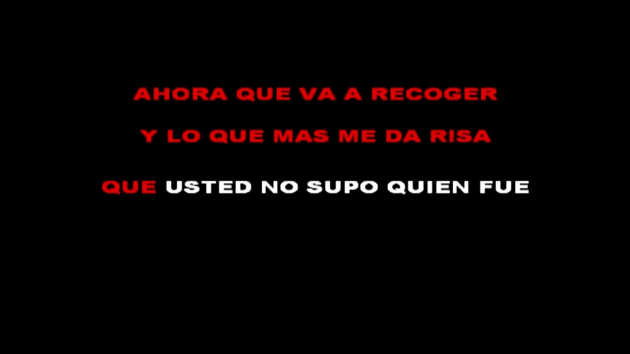 DE GUINDAR MEJOR CAER KARAOKE  ORIGINAL