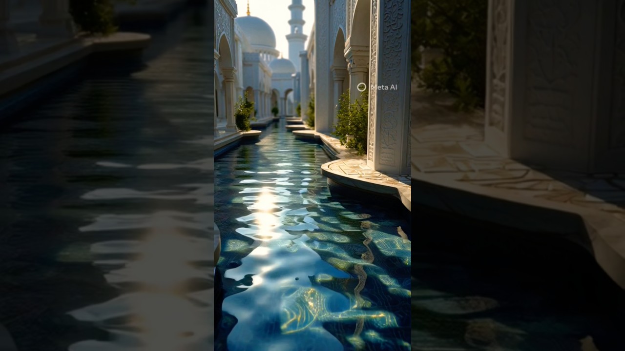 Beautiful Masjid Islamic shorts video Masjid Marble Floor Reflection 🤍 