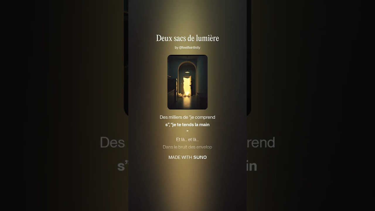 Deux sacs de lumière