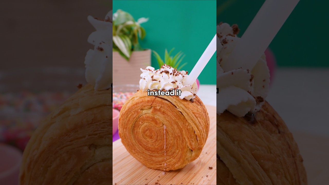 Can I make a drink cup out of a CROISSANT?!