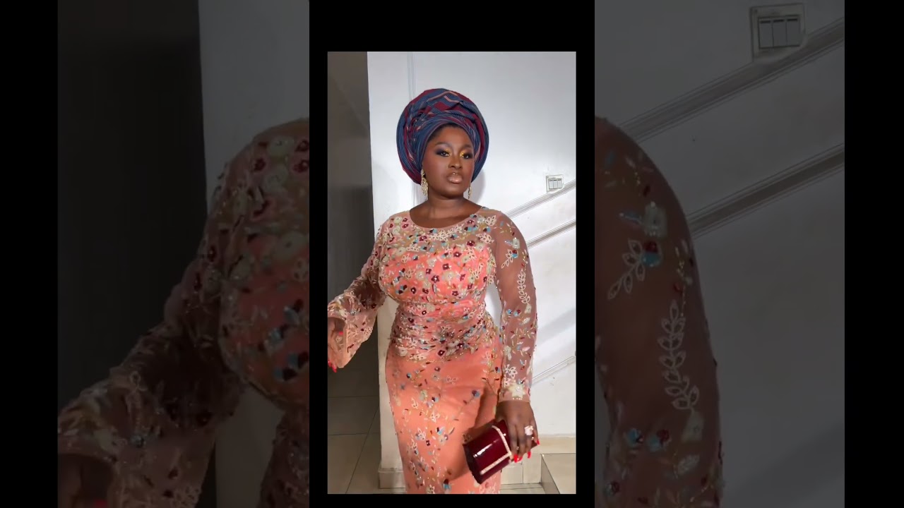 AMAZING HOW SHE USED HANDMADE BEADED LACE TO SEW IRO AND BUBA 😯WRAPPER  TIED TO PERFECTION